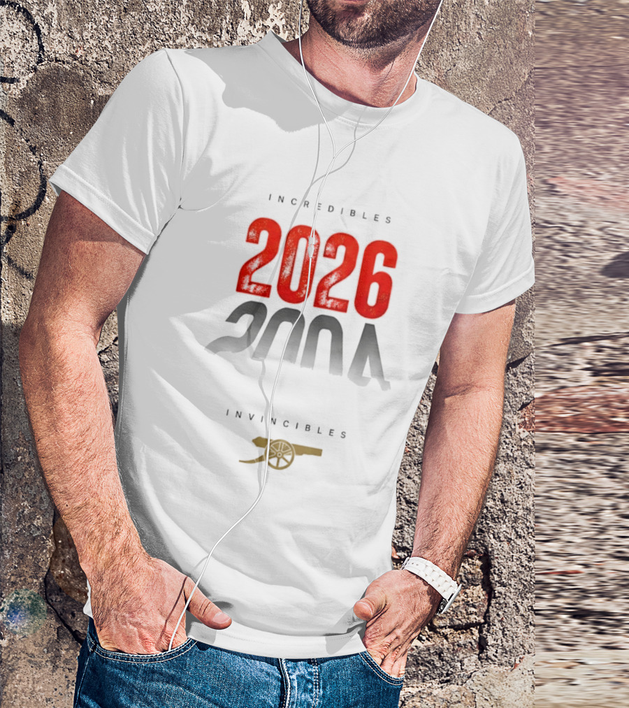 Incredibles 2026 Invincibles 2004 Arsenal FC Cannon T-Shirt