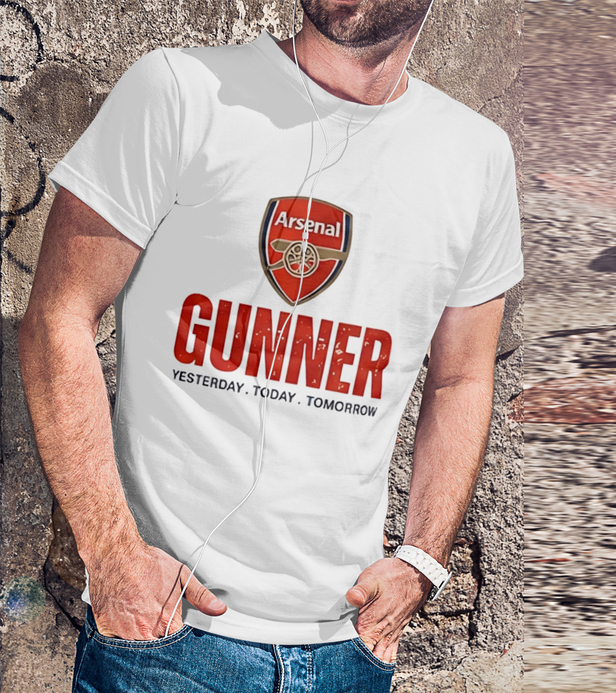 Arsenal Gunner Emblem Yesterday Today Tomorrow T-Shirt