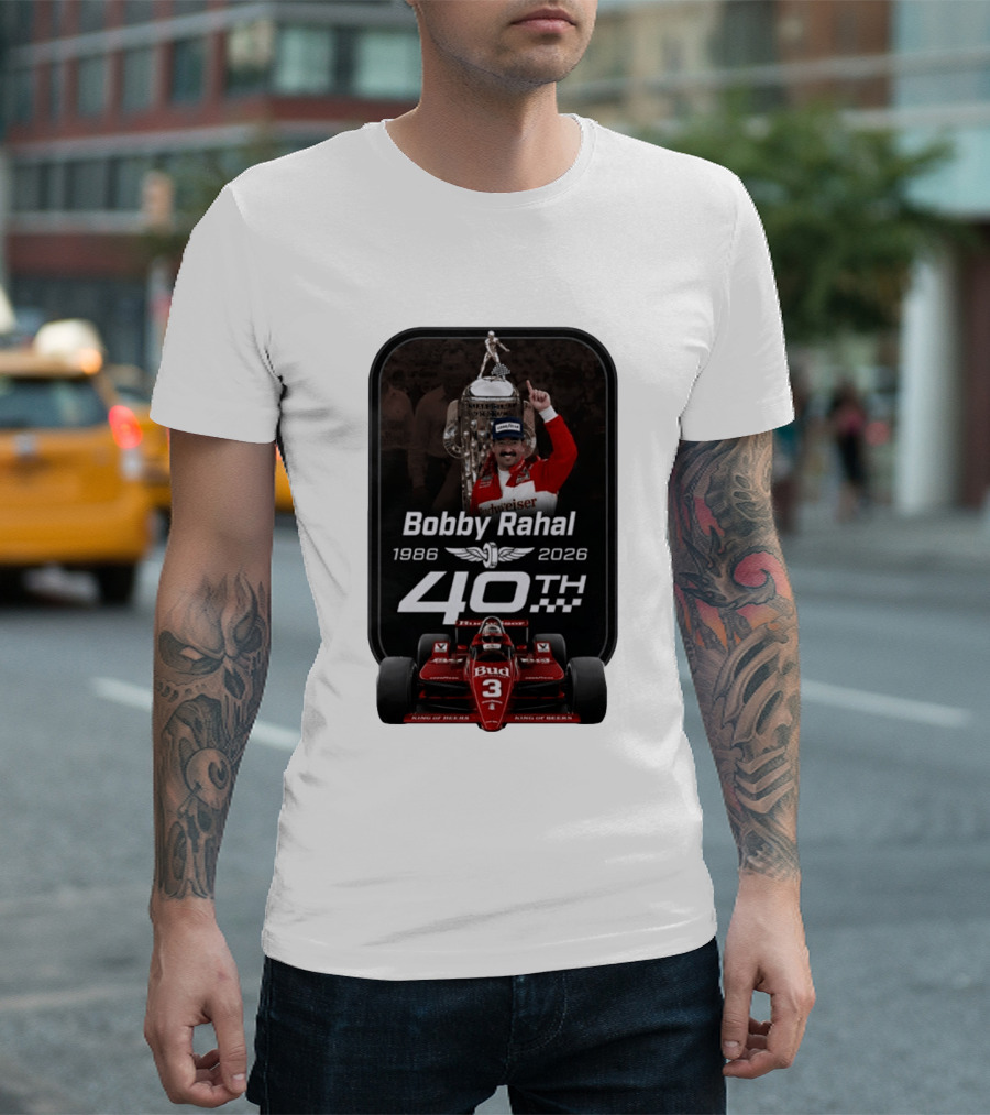 Bobby Rahal 40th Anniversary 1986 2026 Racing Budweiser IndyCar T-Shirt