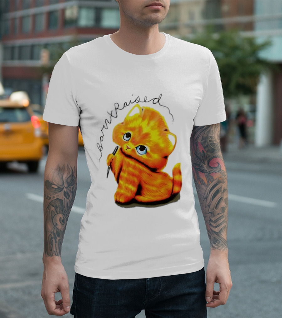 Born X Raised Mischief Orange Cat T-Shirt