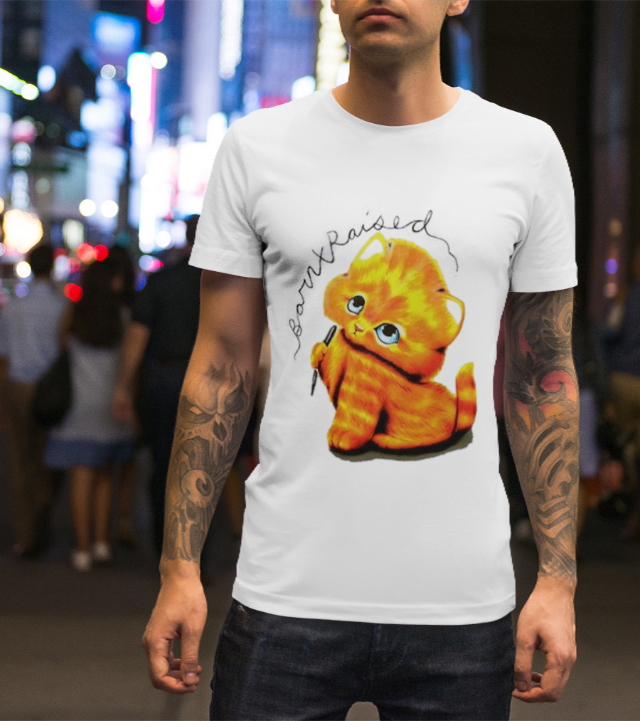 Born X Raised Mischief Orange Cat T-Shirt