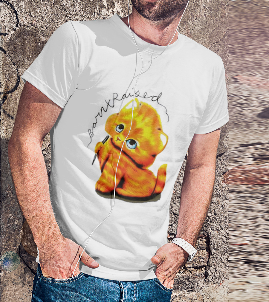 Born X Raised Mischief Orange Cat T-Shirt