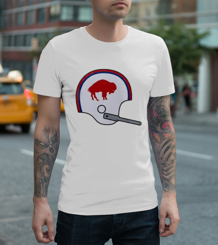 Buffalo Bills Football Team Red And Blue Helmet T-Shirt