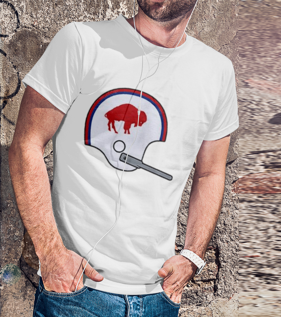 Buffalo Bills Football Team Red And Blue Helmet T-Shirt