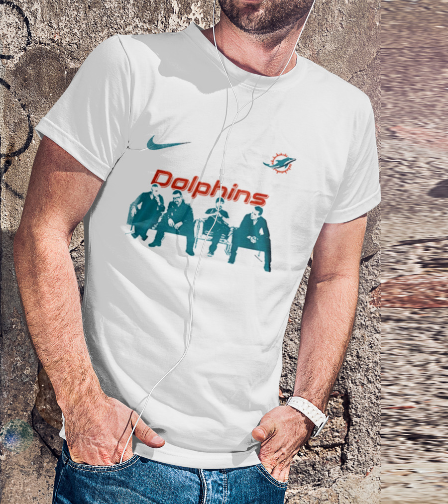 Miami Dolphins Nike Collaboration U2 Band Meeting T-Shirt