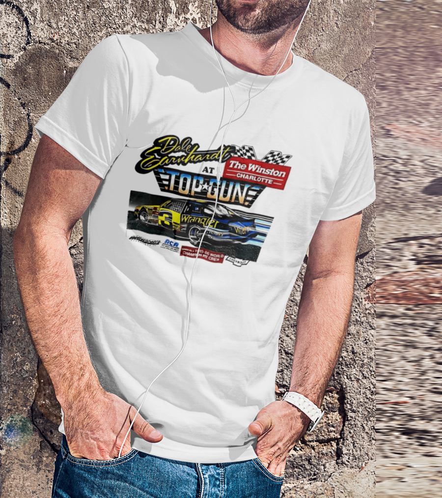 Dale Earnhardt At Top Gun The Winston Charlotte Wrangler Racing T-Shirt