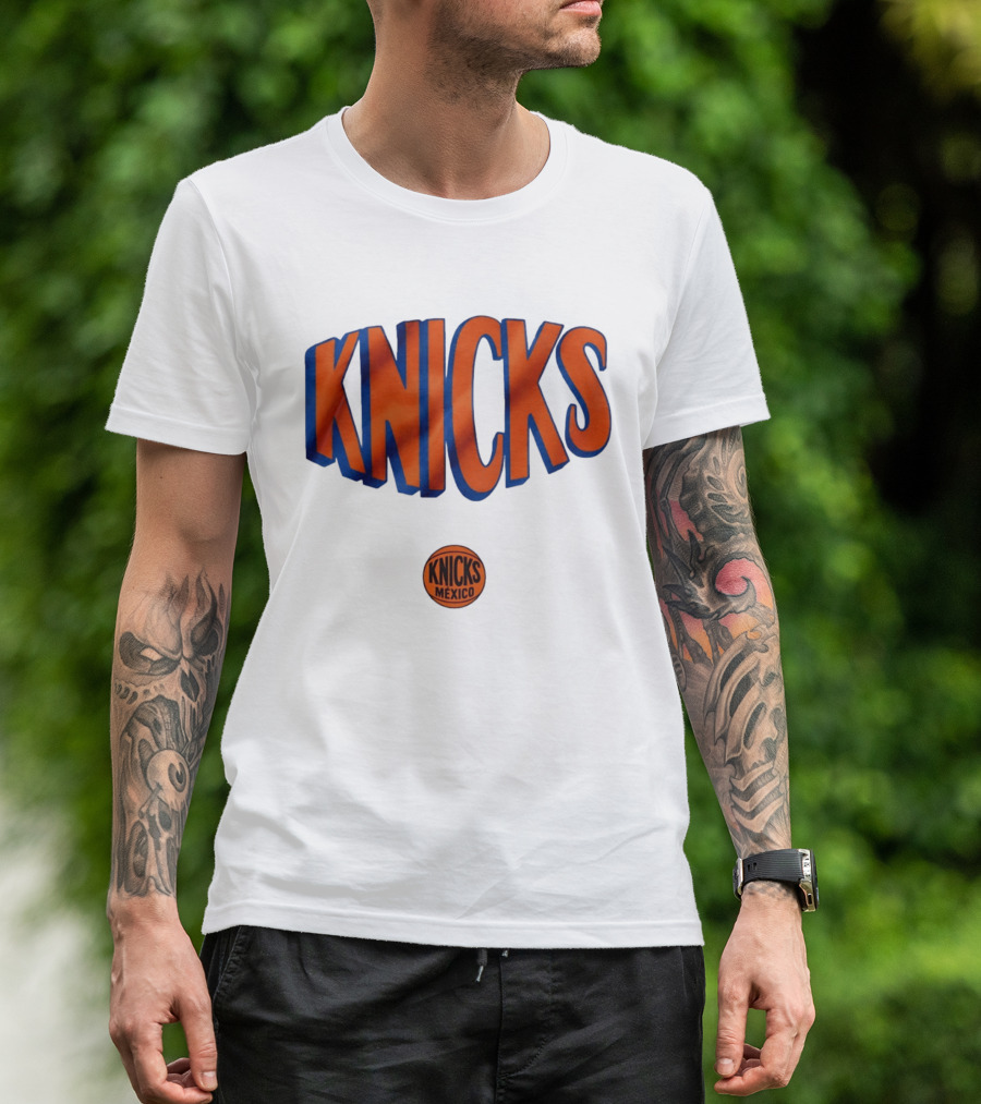 New York Knicks Mexico Basketball Team Knicks Mexico Collaboration T-Shirt