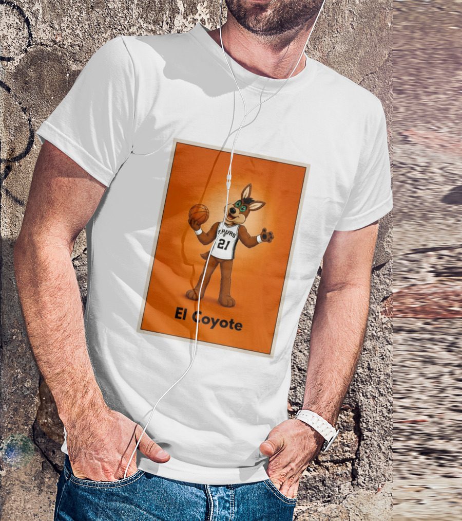 El Coyote Spurs 21 Basketball NBA San Antonio T-Shirt