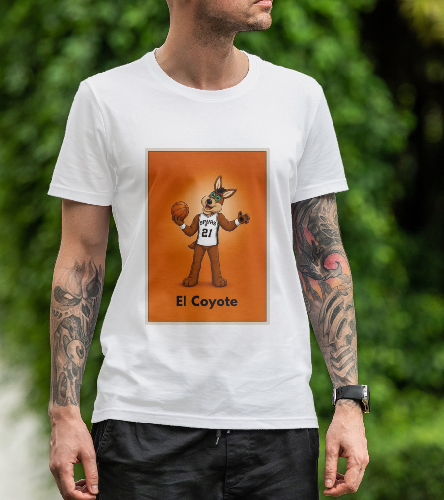 El Coyote Spurs 21 Basketball NBA San Antonio T-Shirt