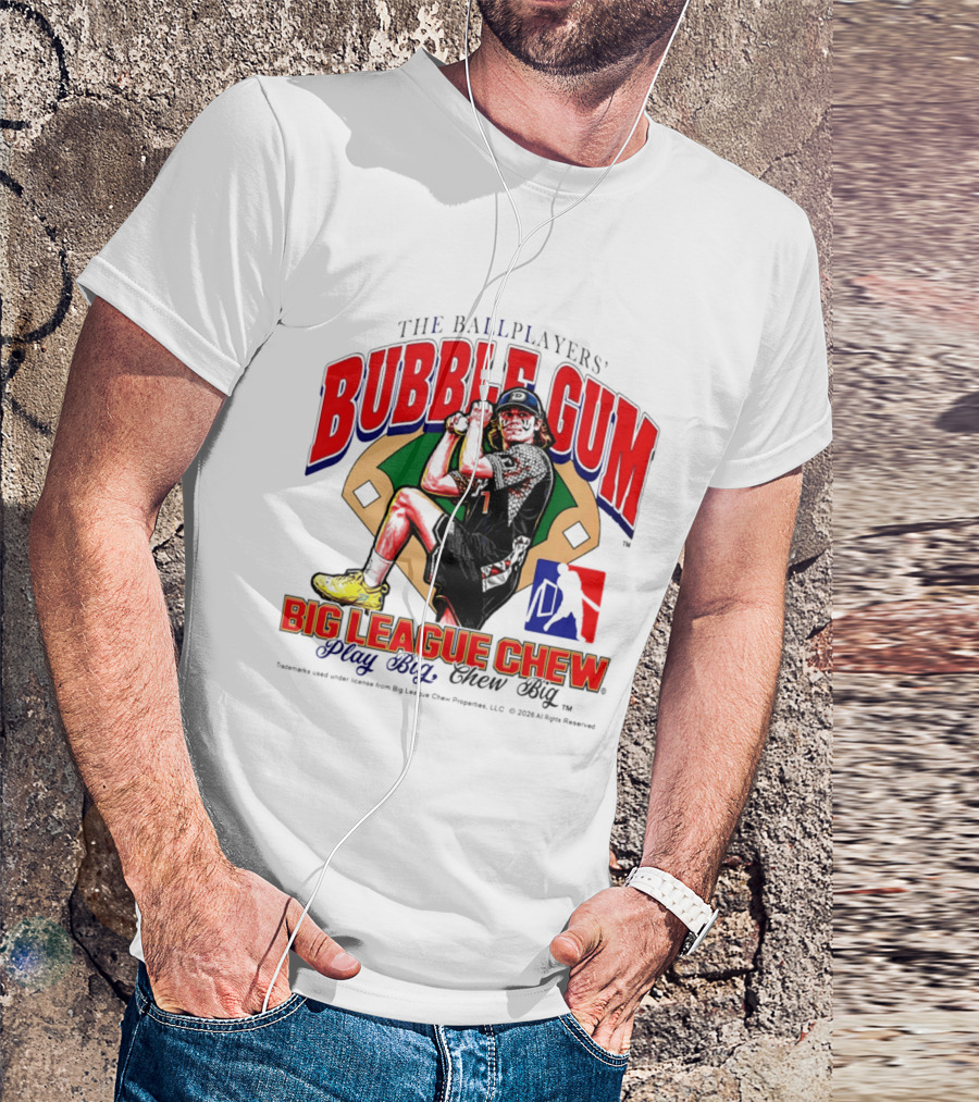 The Ballplayers' Bubble Gum Big League Chew Play Big Chew Big T-Shirt
