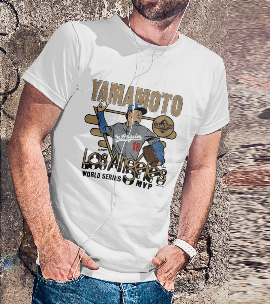 Yamamoto Los Angeles World Series MVP Dodgers Baseball Player T-Shirt