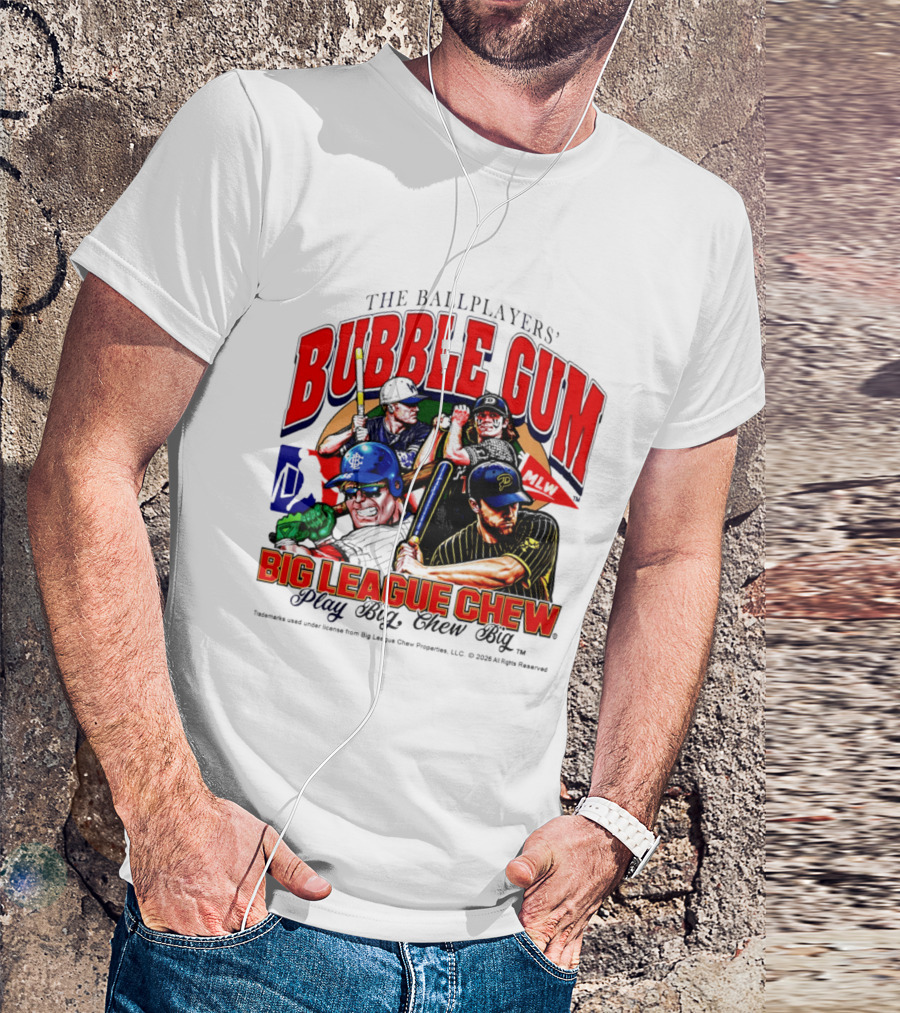 The Ballplayers' Bubble Gum Big League Chew Play Big Chew Big T-Shirt