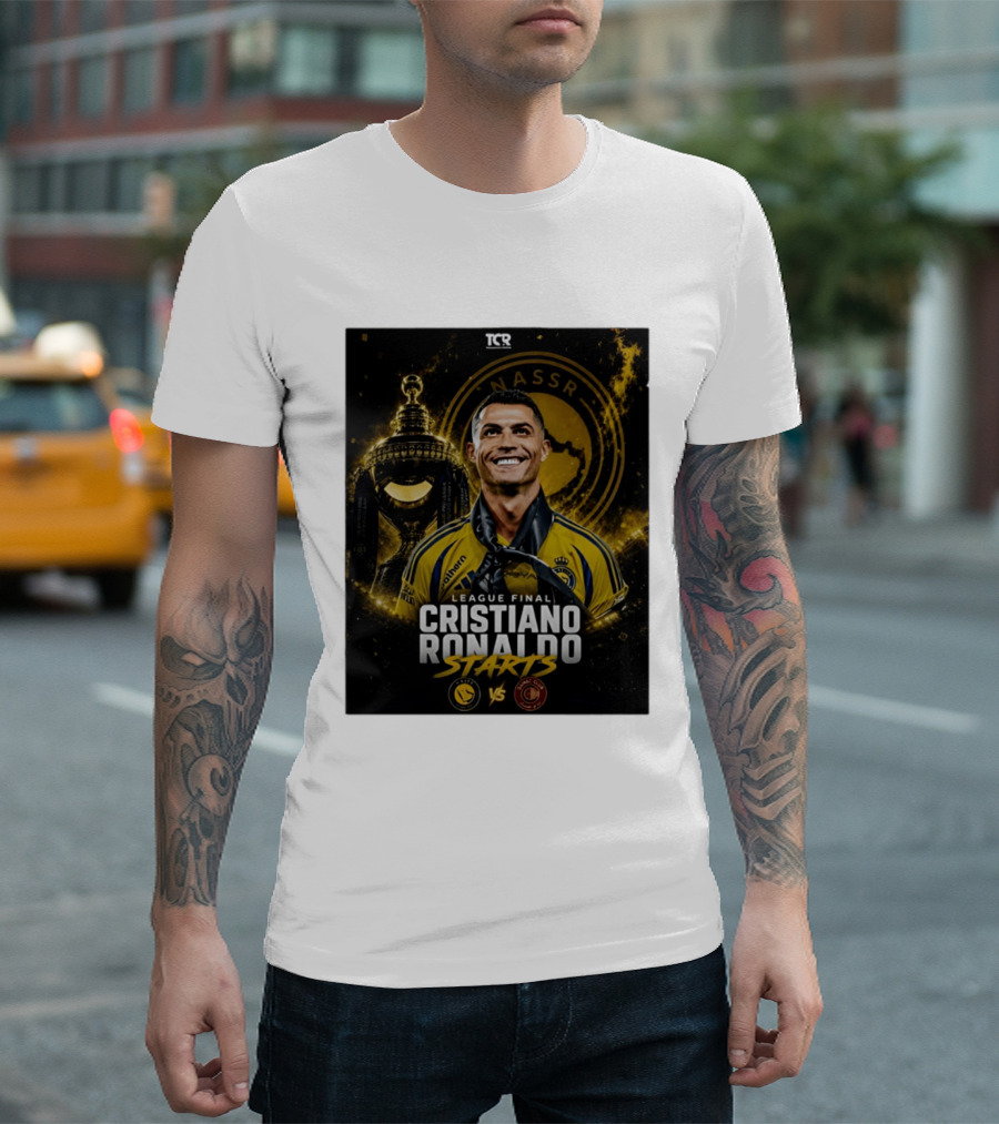 League Final Cristiano Ronaldo Starts Al Nassr Vs Damac Club T-Shirt