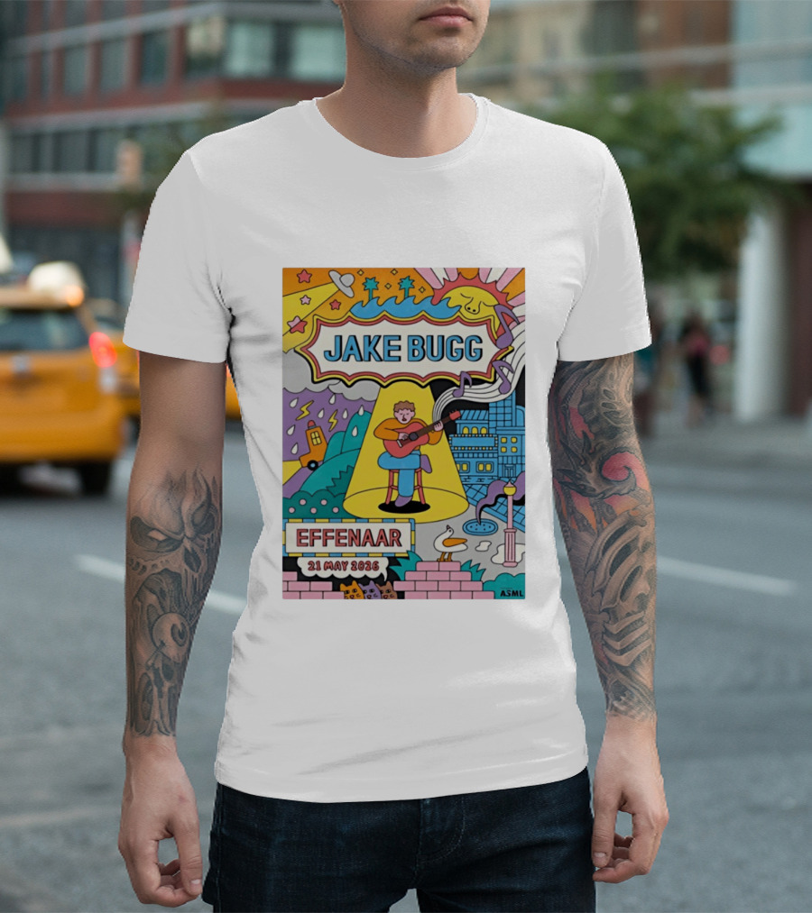 Jake Bugg Effenaar 21 May 2026 Pop Art Style Concert Event T-Shirt