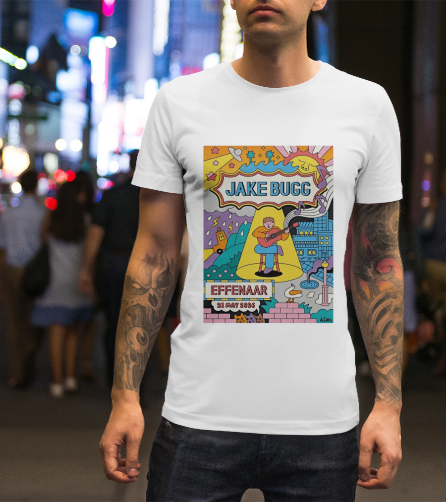 Jake Bugg Effenaar 21 May 2026 Pop Art Style Concert Event T-Shirt