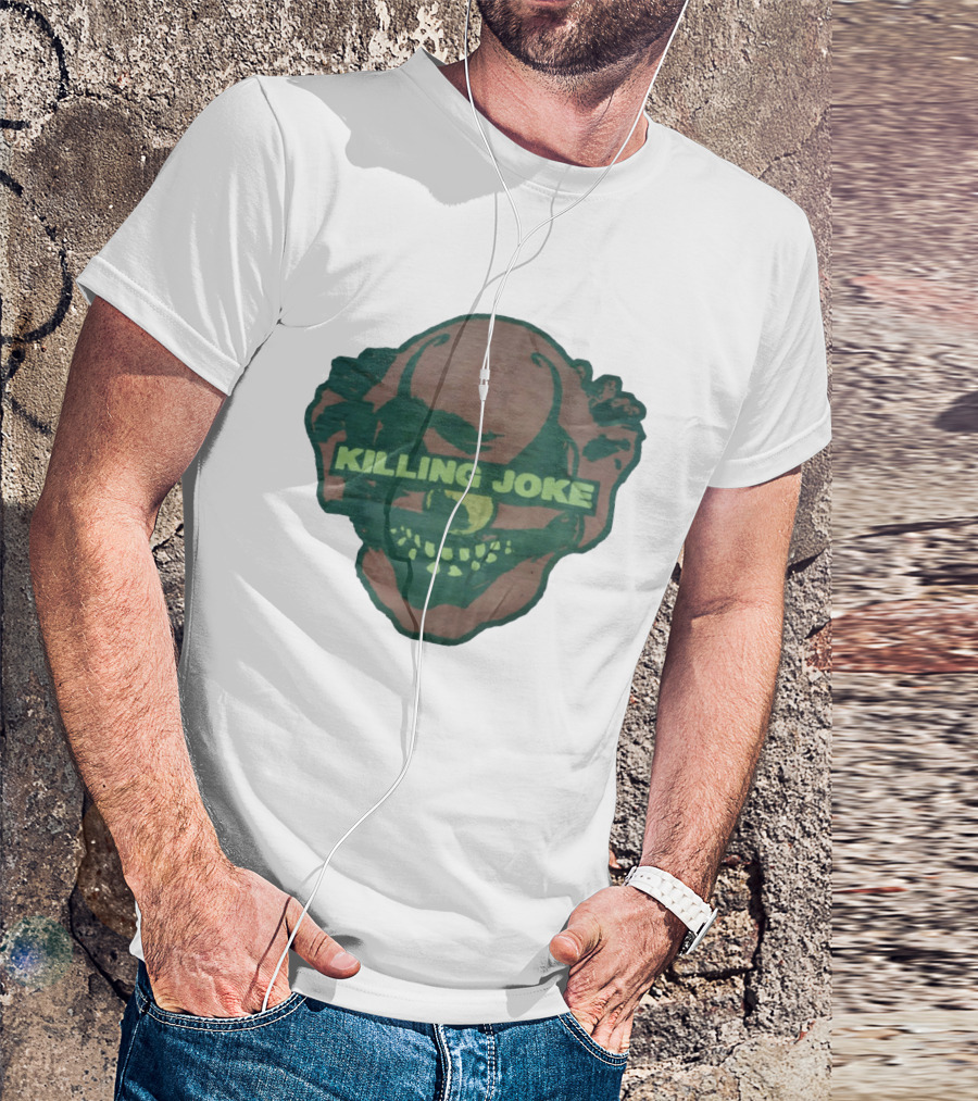 Killing Joke Clown Face With Green Text And Smiling Expression T-Shirt