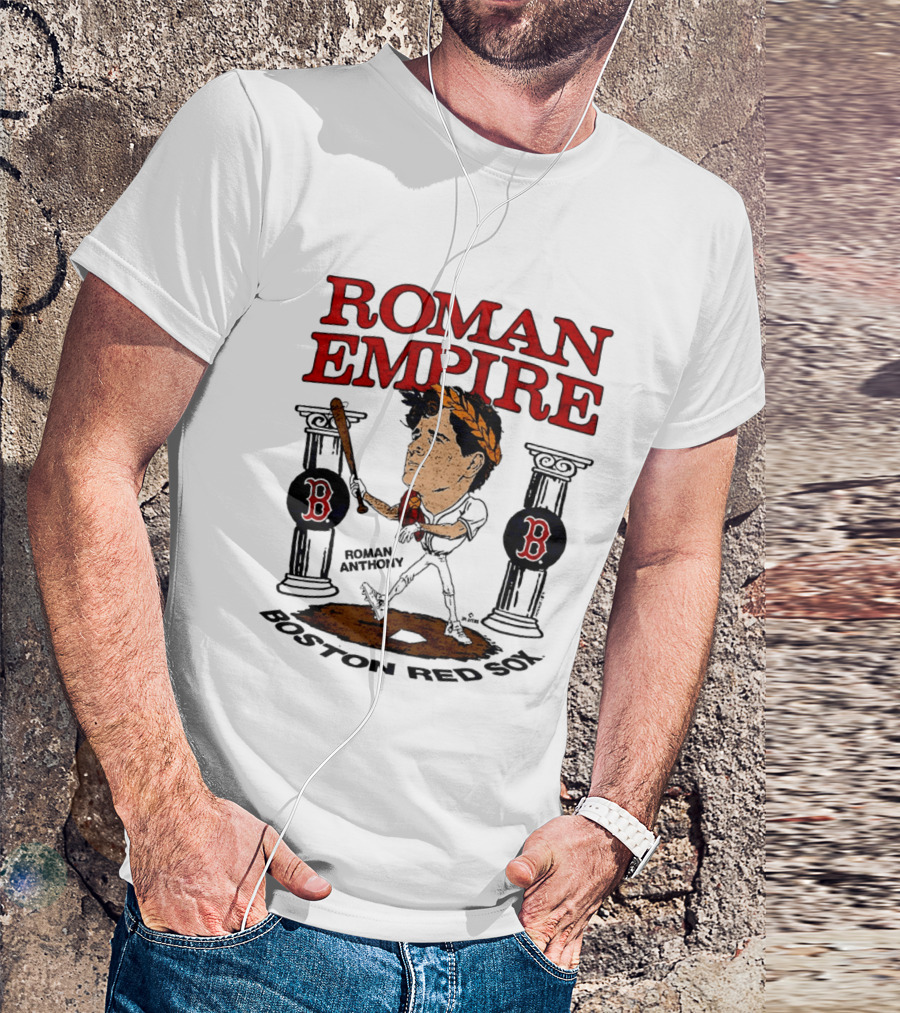 Roman Empire Boston Red Sox Roman Anthony Caricature Player T-Shirt