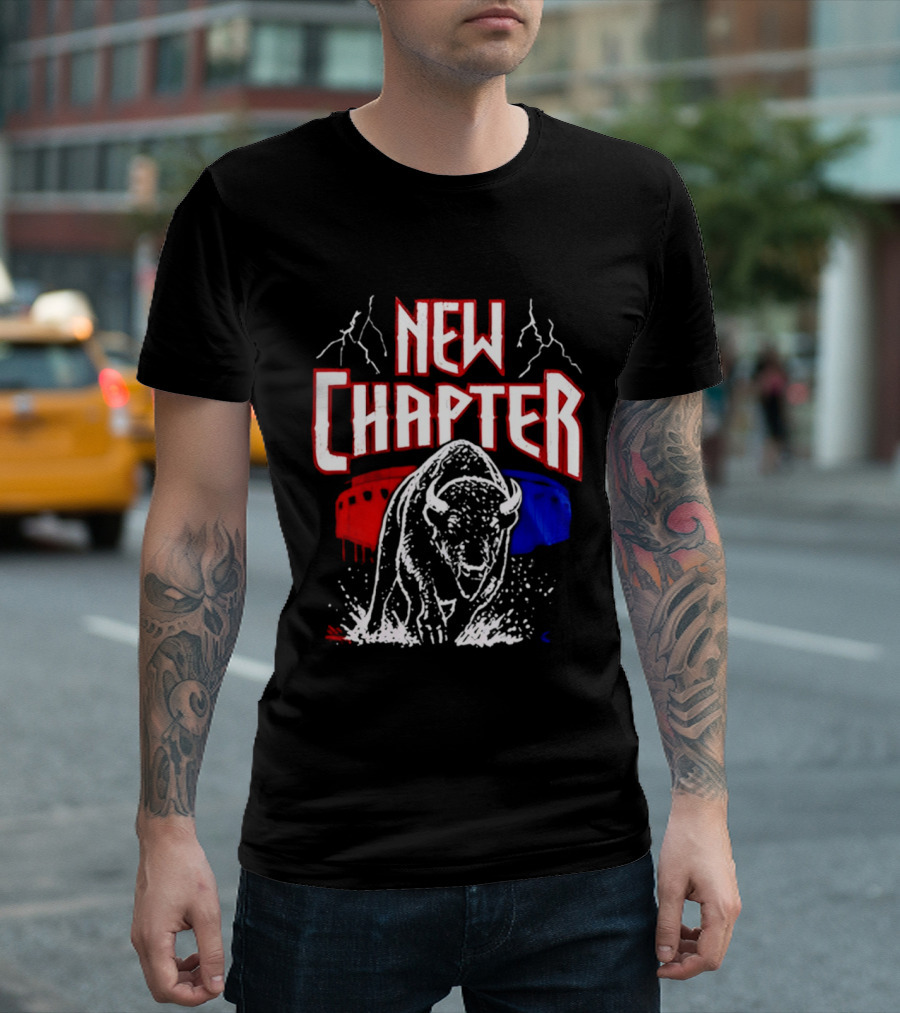 Buffalo Bills New Chapter 2026 New Season Game On Red Blue Buffalo Stadium T-Shirt