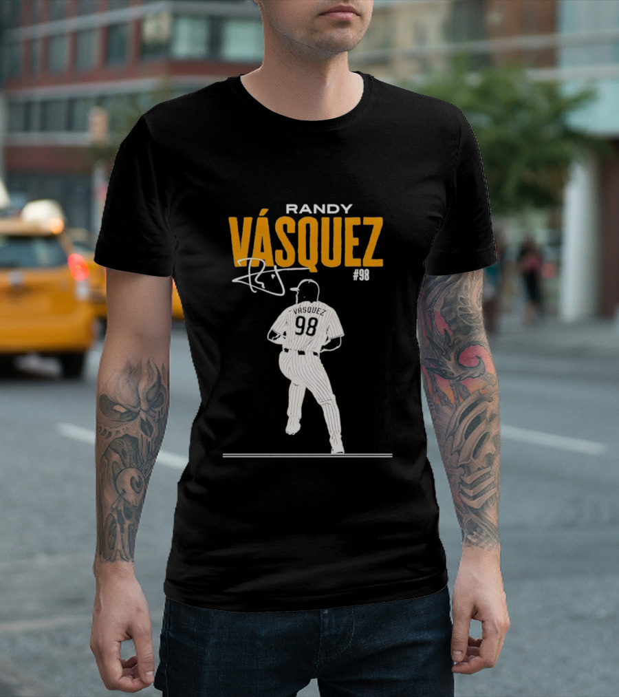 Randy Vázquez 98 San Diego Players Signature T-Shirt