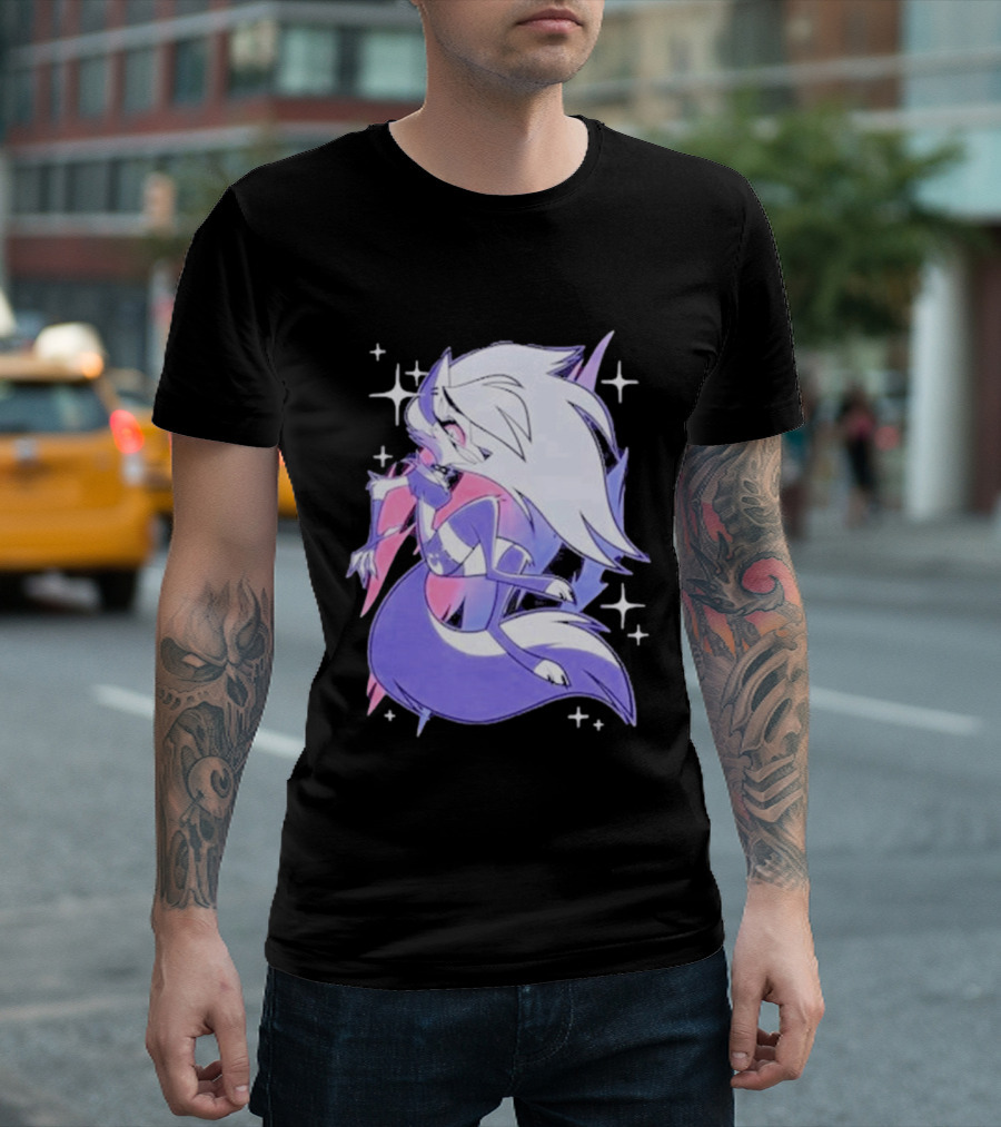 Helluva Boss Loona Bisexual Pride Character Sparkling Aesthetic T-Shirt