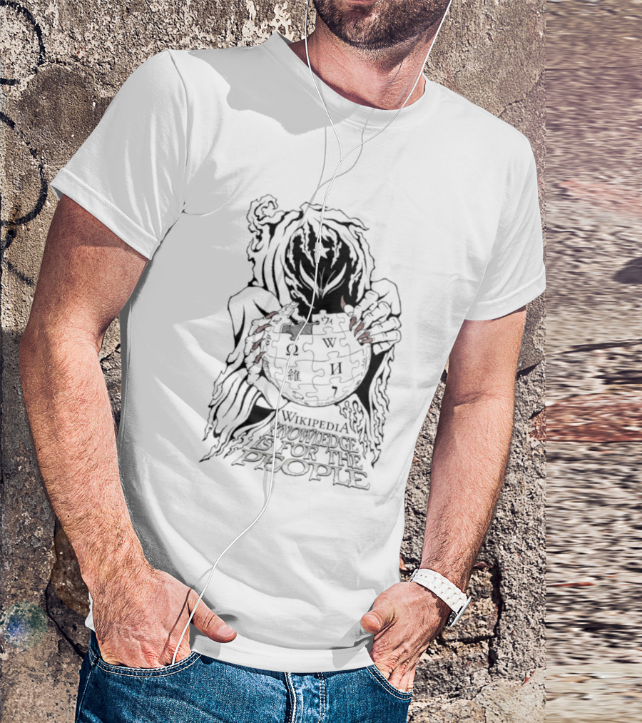 Witch Holding Wikipedia Puzzle Symbol Knowledge For The People T-Shirt