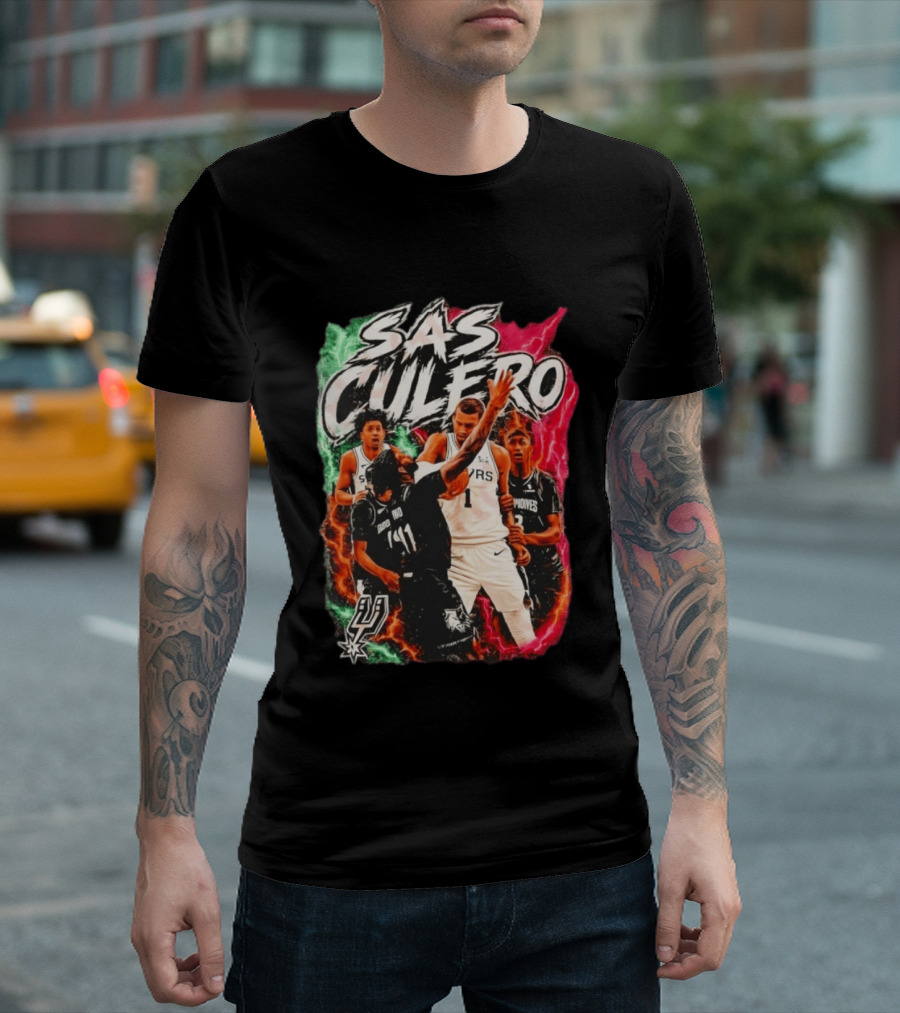 San Antonio Spurs SAS Culero Victor Wembanyama Basketball Players T-Shirt