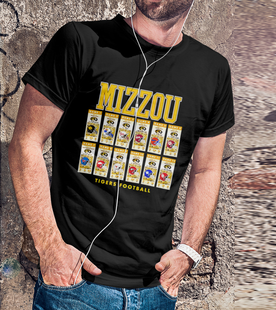 Mizzou Tigers 2026 Football Season Schedule Games T-Shirt