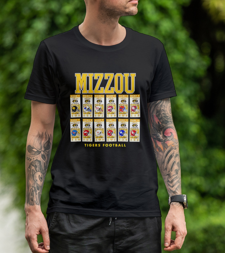 Mizzou Tigers 2026 Football Season Schedule Games T-Shirt