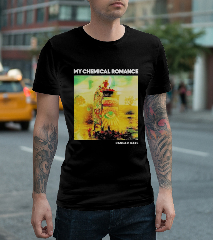 My Chemical Romance Danger Days Album Art Neon Desert Mailbox T-Shirt