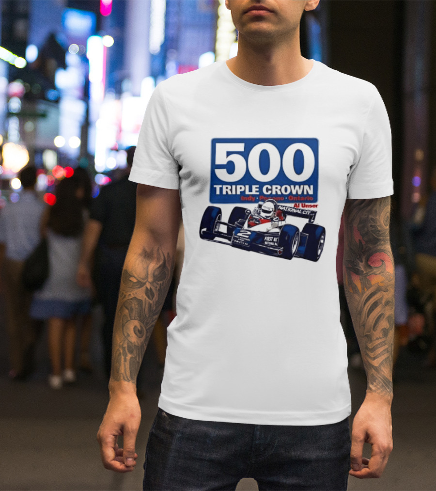 500 Triple Crown Al Unser Indy Pocono Ontario Racing T-Shirt