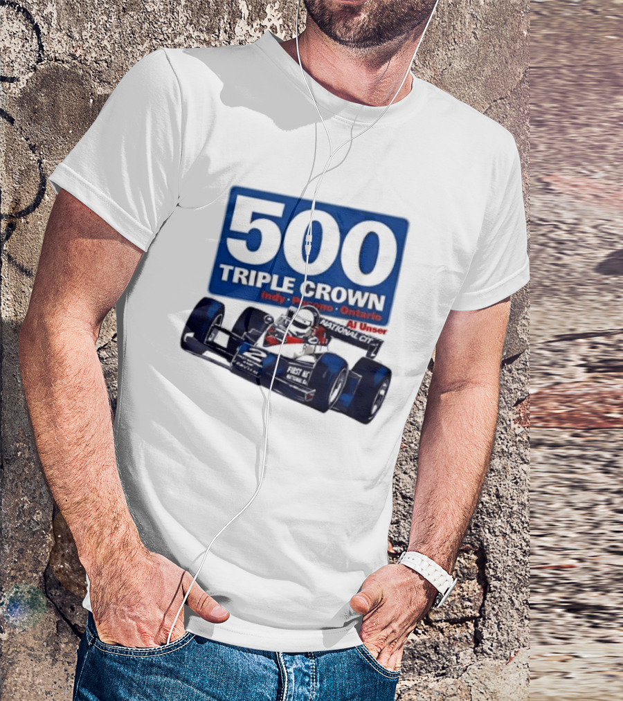 500 Triple Crown Al Unser Indy Pocono Ontario Racing T-Shirt