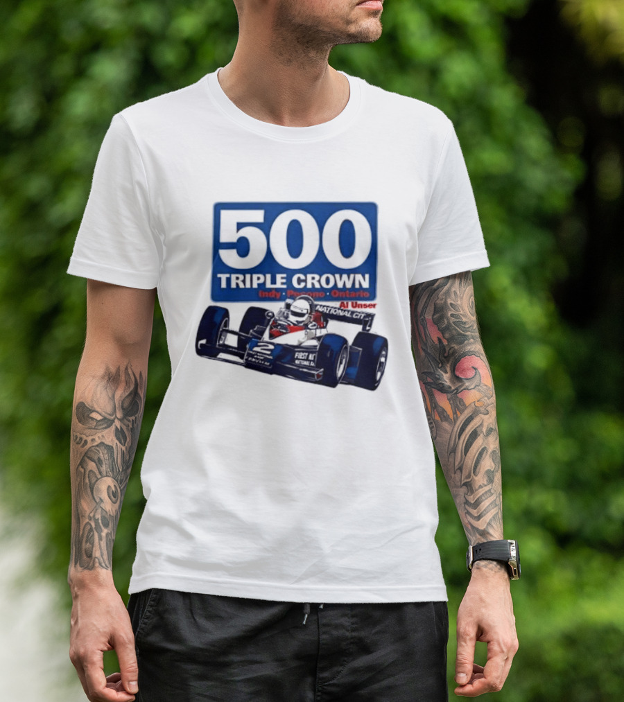 500 Triple Crown Al Unser Indy Pocono Ontario Racing T-Shirt