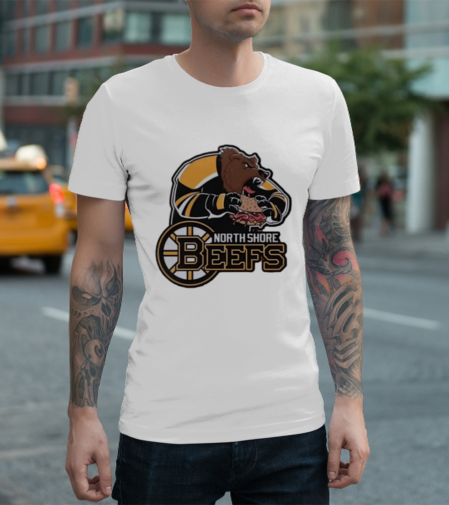 Boston Bruins North Shore Beefs Bear Sandwich T-Shirt