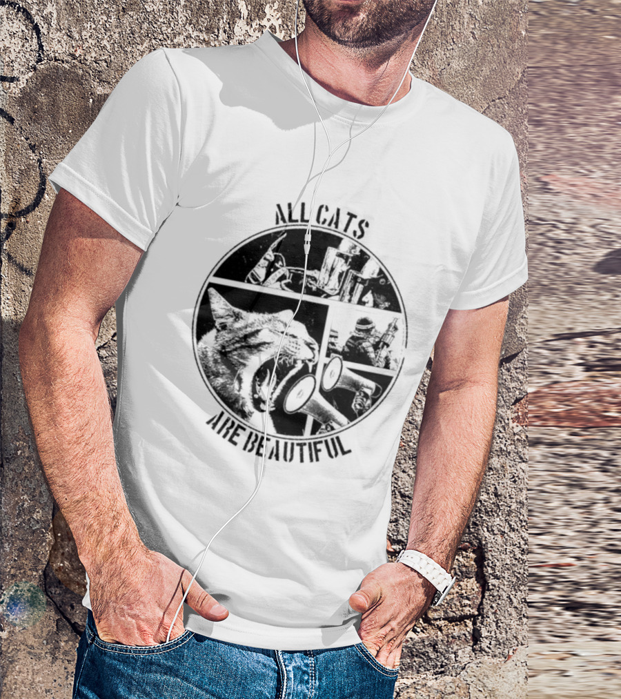 All Cats Are Beautiful Cat And Soldier T-Shirt