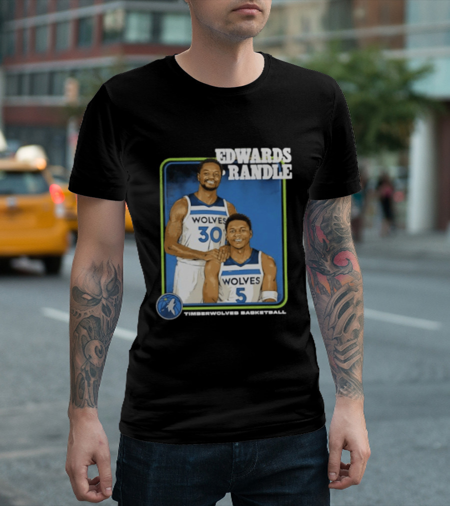 Edwards Randle Wolves 30 5 Basketball Duo T-Shirt