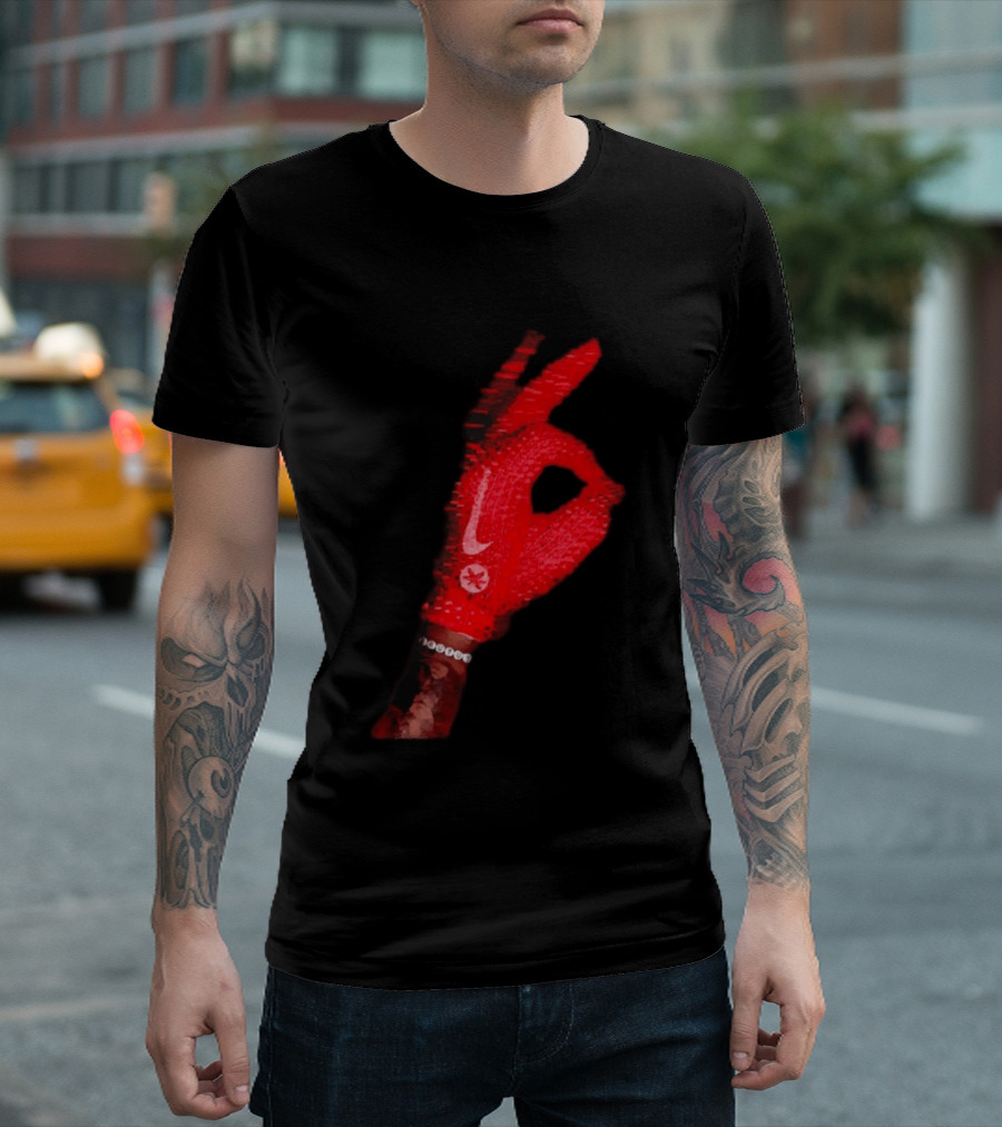 Ohio State Buckeyes Ice Glove Iceman Nike Scarlet Football Glove T-Shirt