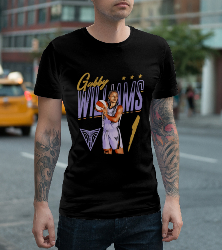 Gabby Williams 1 Golden State Valkyries Basketball Pose T-Shirt
