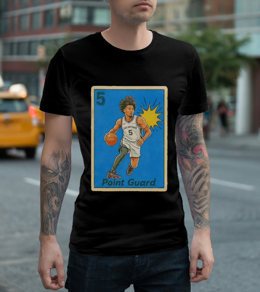 San Antonio Spurs Point Guard Stephon Castle 5 T-Shirt