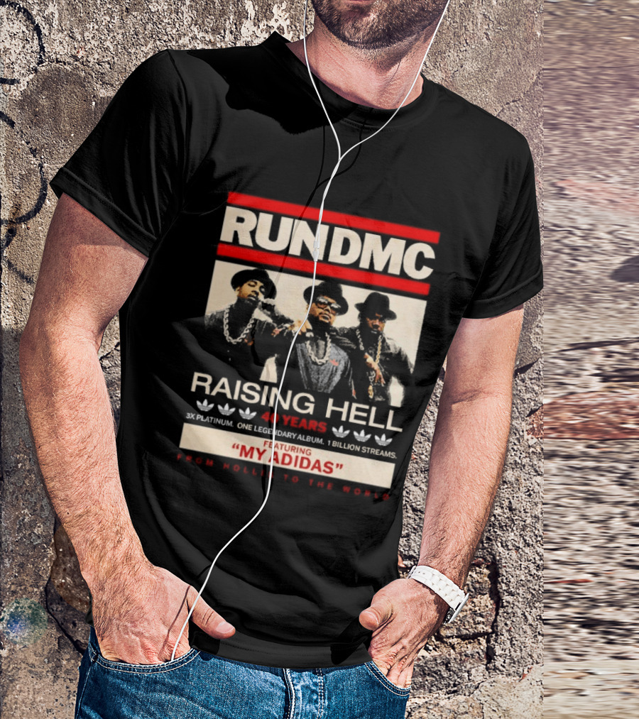 RUN DMC Raising Hell 40 Years My Adidas From Hollis To The World T-Shirt
