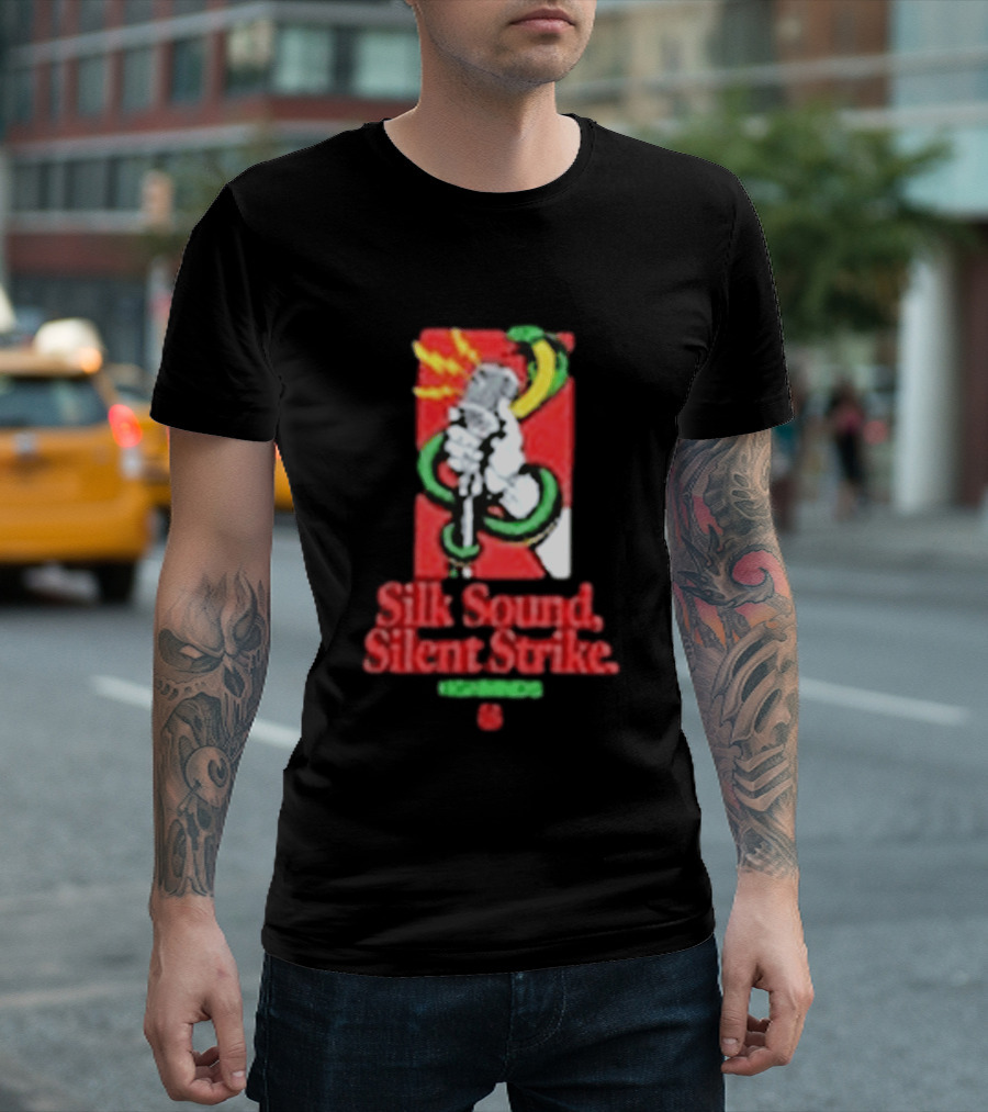 Silk Sound Silent Strike Retro Microphone And Snake T-Shirt