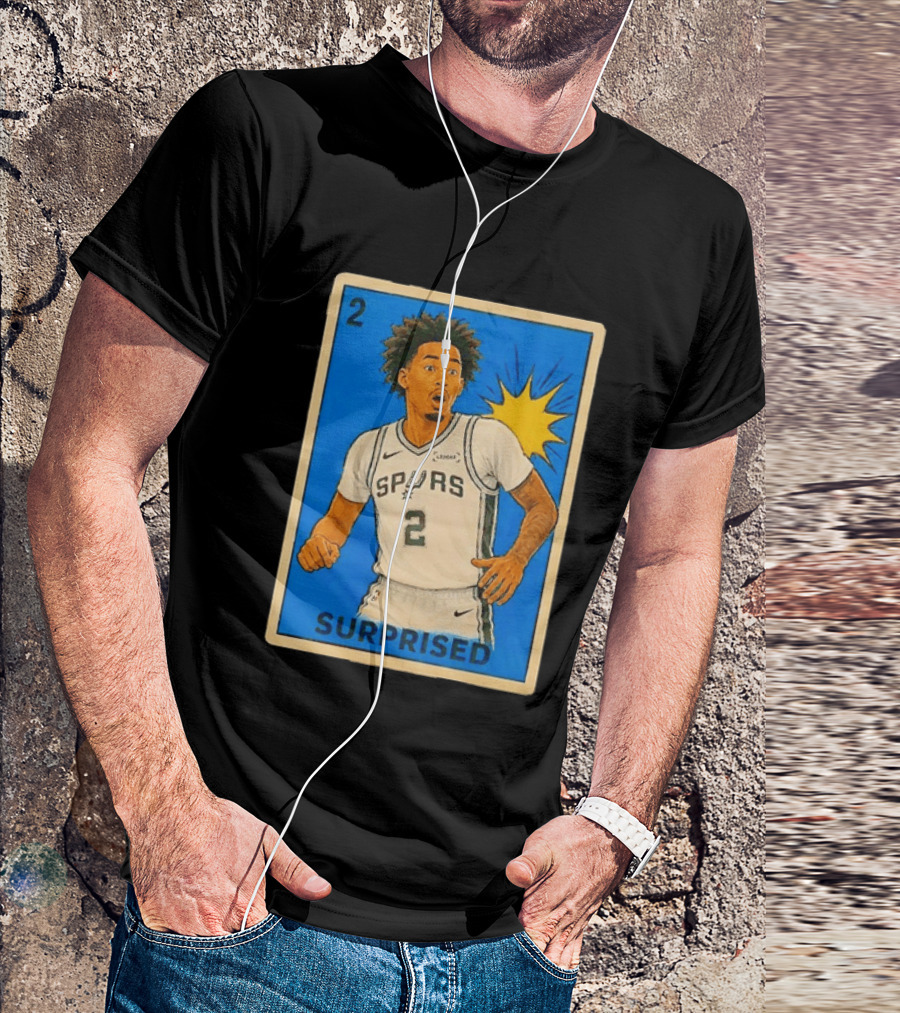 Surprised Dylan Harper Spurs Basketball Card T-Shirt