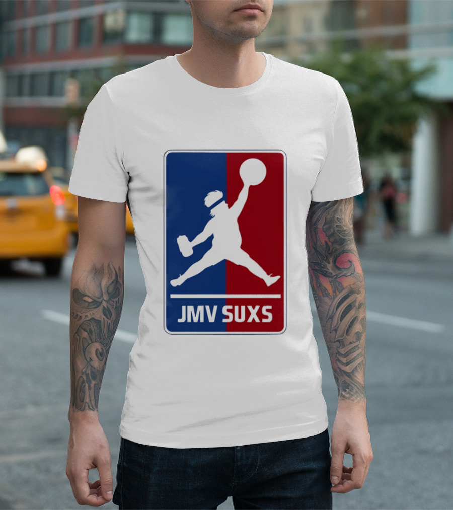JMV SUXS MLB Jumpman Overweight Baseball Pitcher T-Shirt