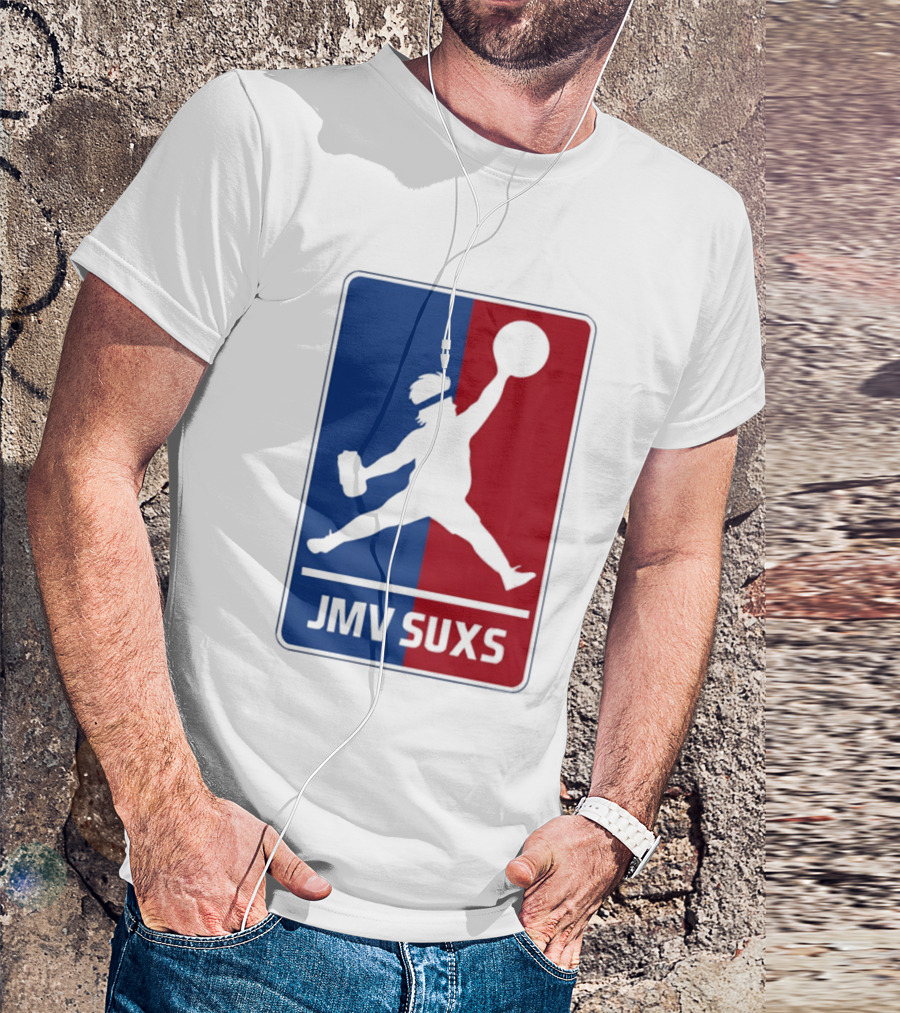 JMV SUXS MLB Jumpman Overweight Baseball Pitcher T-Shirt