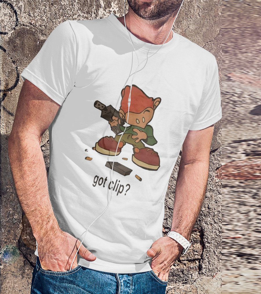 Pico Got Clip Gun Ammo Magazine Casings Retro Cartoon T-Shirt