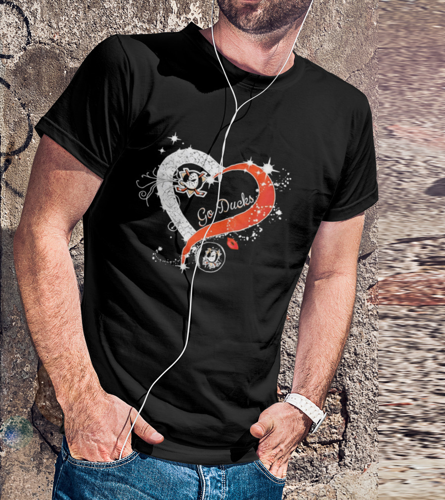 Anaheim Ducks 2026 Go Ducks Heart Motif T-Shirt