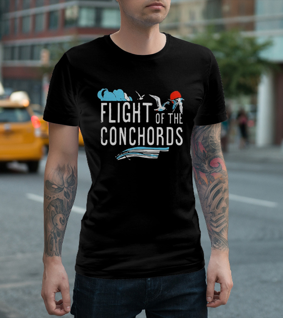 Flight Of The Conchords Santa Barbara Seagulls And Waves T-Shirt