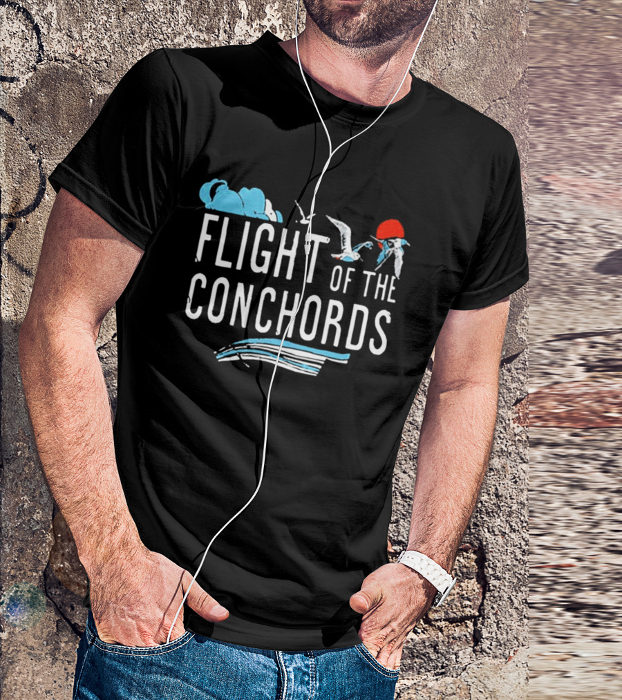 Flight Of The Conchords Santa Barbara Seagulls And Waves T-Shirt