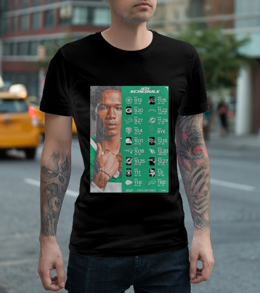 New York Jets 2026 Schedule NFL Matchups And Dates T-Shirt