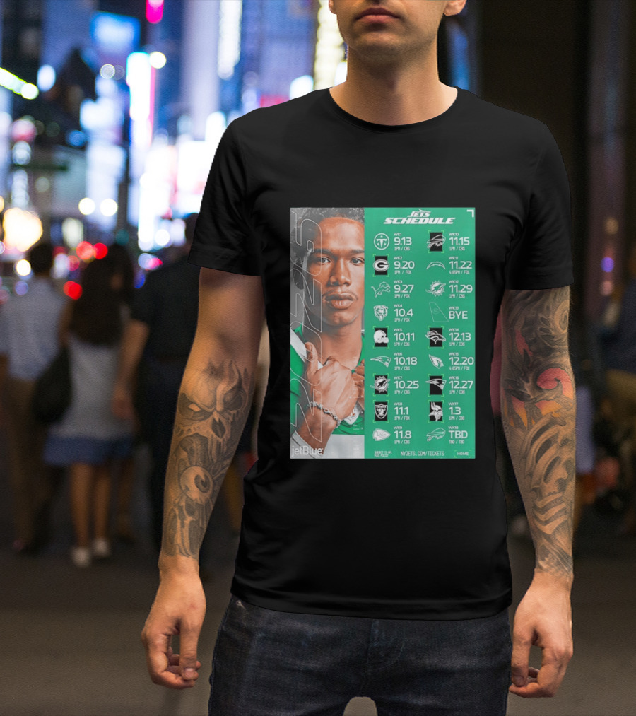 New York Jets 2026 Schedule NFL Matchups And Dates T-Shirt