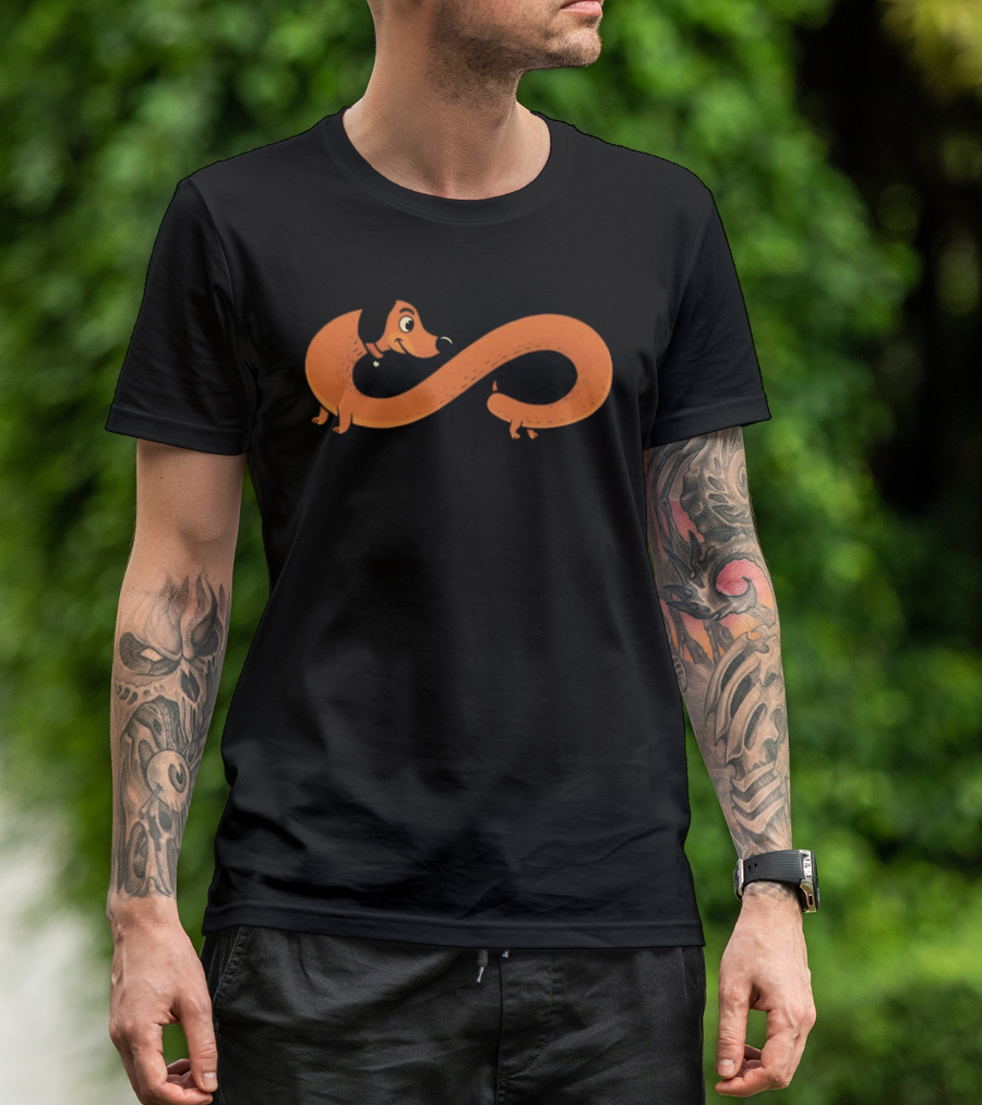 Infinite Dachshund Endless Dog Infinity Symbol Playful T-Shirt
